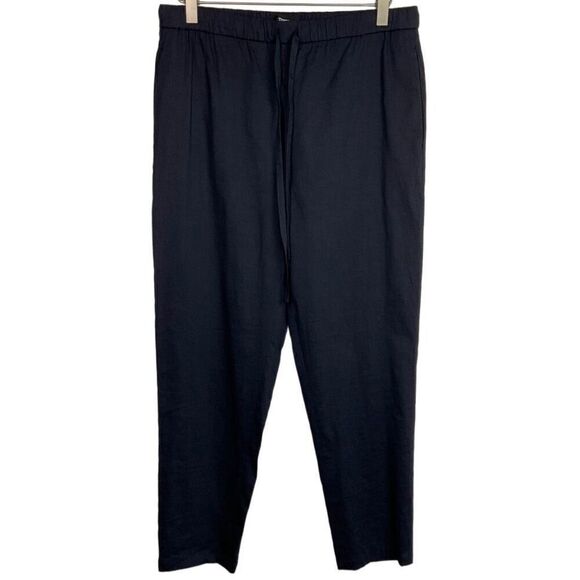 Theory Dark Blue Treeca Linen Blend Joggers Pants Medium - Picture 5 of 5